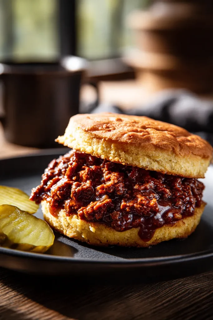 Overhead of low carb sloppy joes served on buns and in a lettuce cup