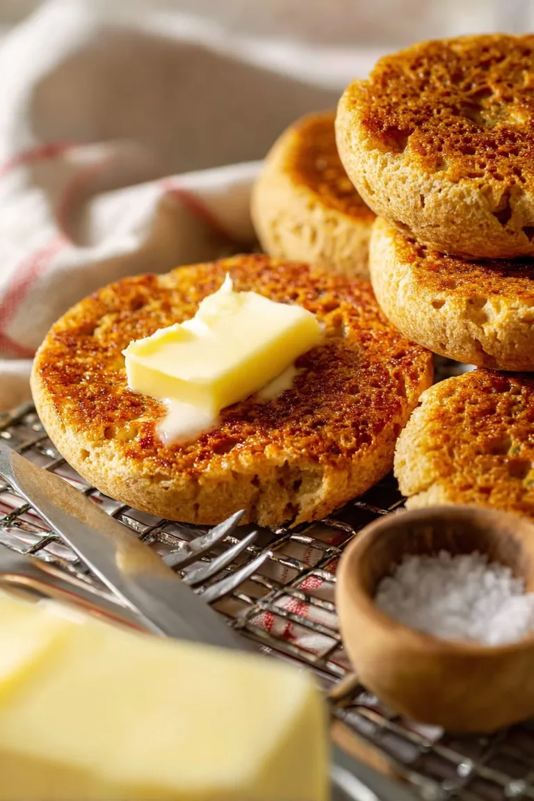 Keto English Muffins (Fork-Split, No Cheese, 3.4g Net Carbs)