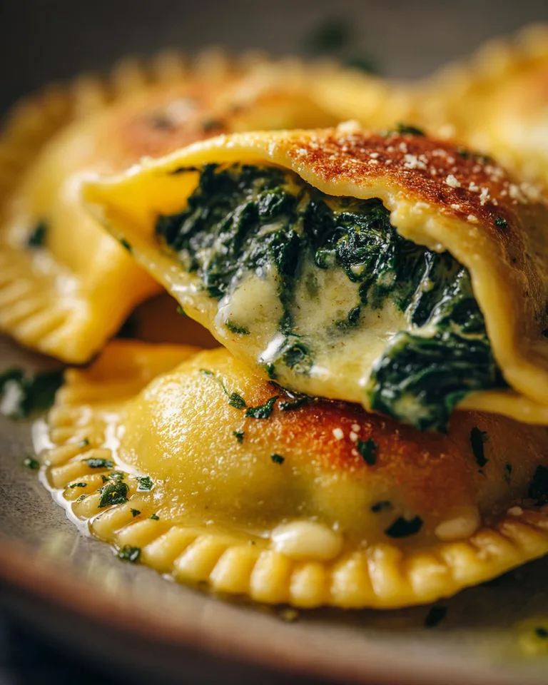 Keto Ravioli (No Cheese Dough, Pan-Fried, 6.5g Net Carbs)